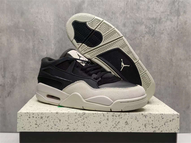 Women's Black/White Running weapon Jordan 4 Shoes 018